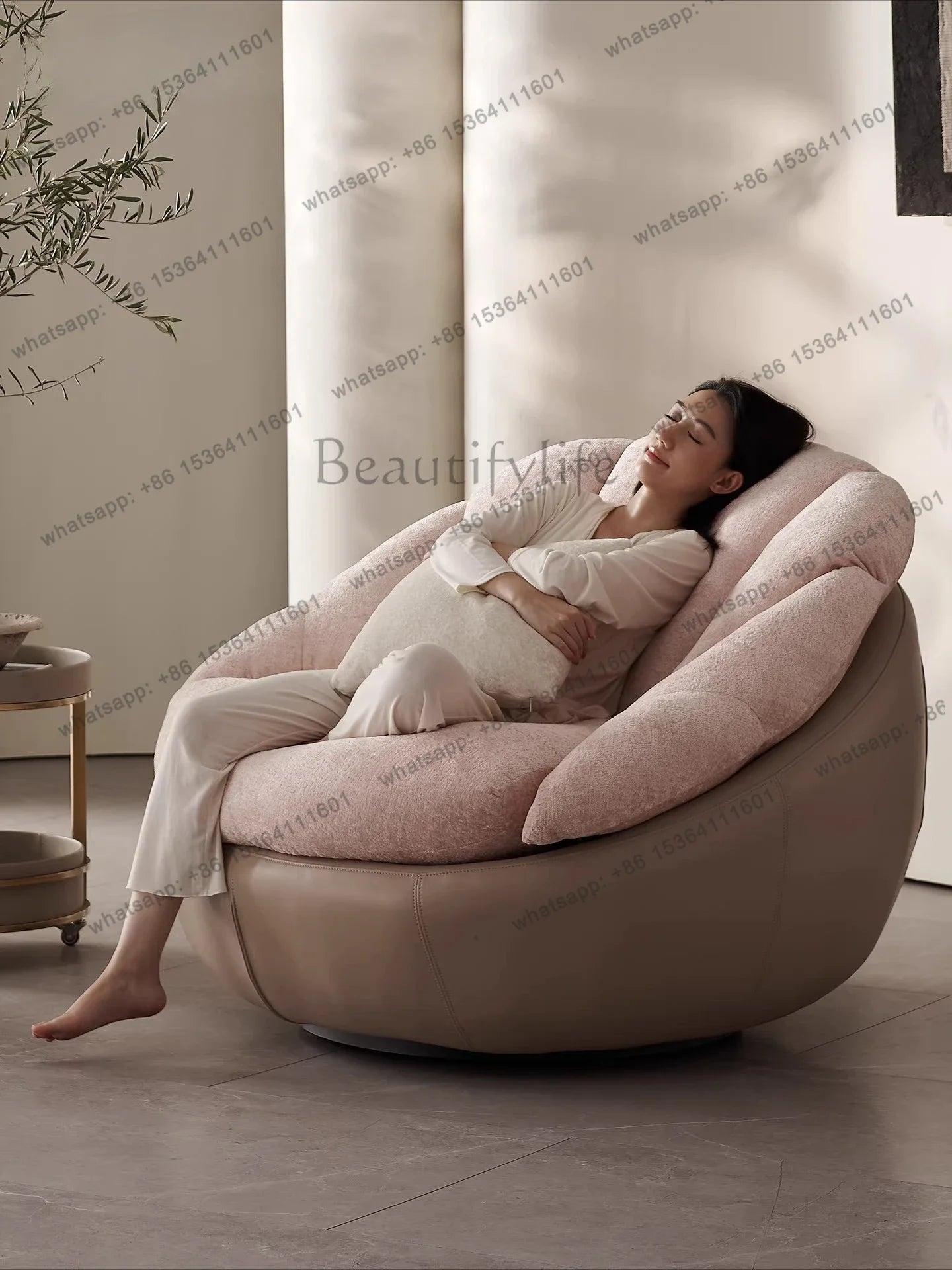 yj57 Sofa chair modern simple living room balcony household lazy leisure chair spot light luxury