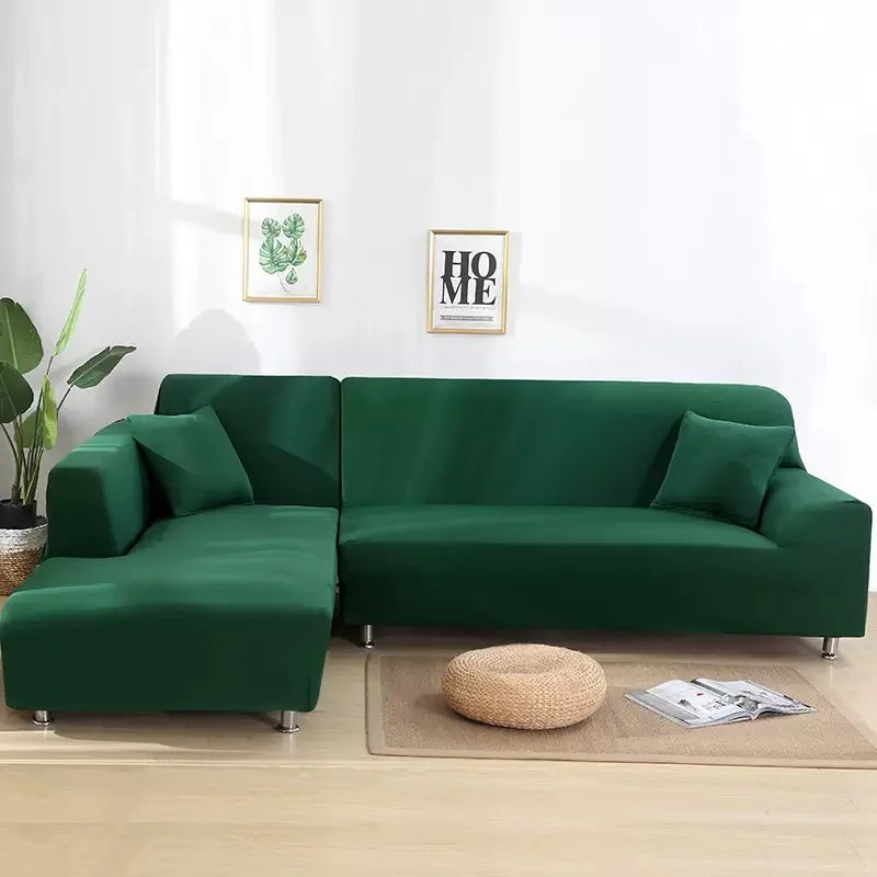 Elastic Solid Color Sofa Cover for Living Room All-inclusive Spandex Couch Cover Sectional Furniture Slipcover 1/2/3/4 Seater