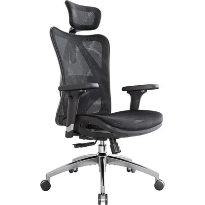 Ergonomic High-Back Mesh Office Chair with 3D Armrests, Lumbar Support, Adjustable Seat, Comfortable for Big & Tall, Supports Up