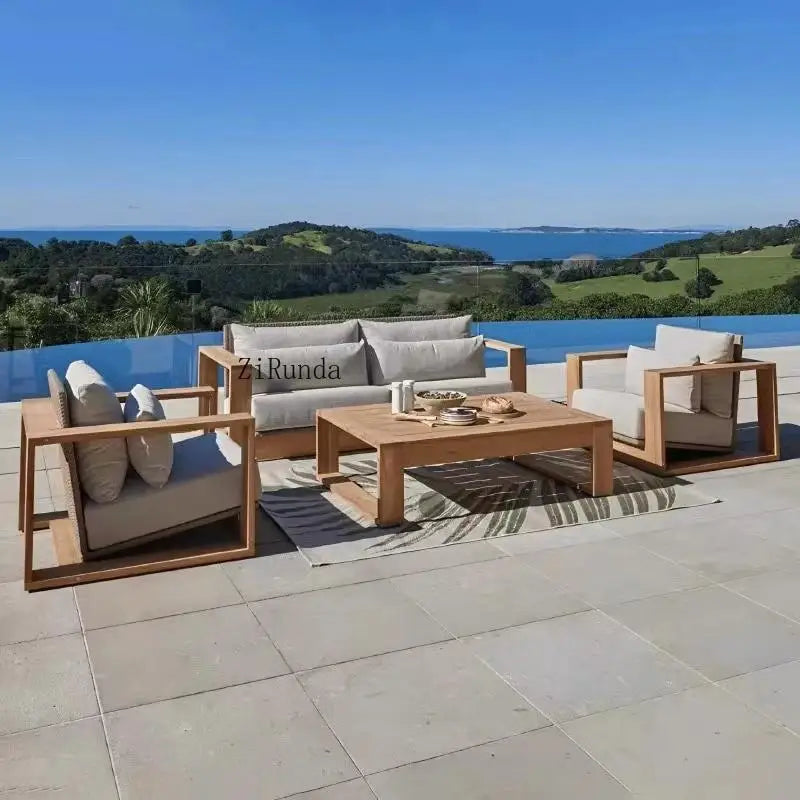 Aluminum alloy outdoor sofa open-air balcony villa courtyard coffee table combination furniture