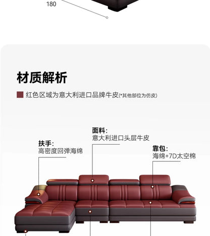 Floor Designer Living Room Sofas Couch Leather Nordic Minimalist Sofas Relaxing Room Decor Sillon Cama Lounge Suite Furniture