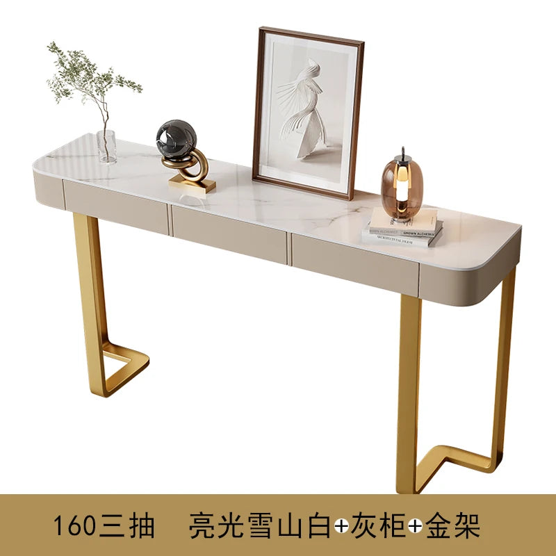 Italian Luxury Console Table With Storage Thin Living Room Entrance Console Table Rectangle Glam Woonkamer Tafel Furniture