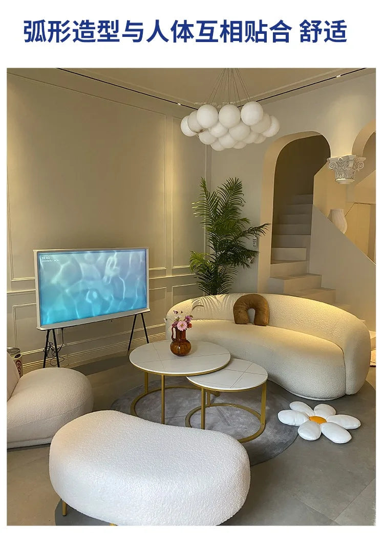 Corner Designer Living Room Sofas White Puffs Cute Relaxing Outdoor Sofa Patio Floor Sofa Garden Air Divano Balcony Furniture