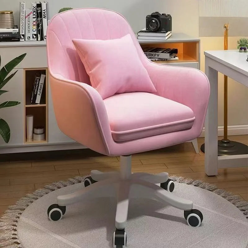 Bedroom Comfortable Makeup Stool Office Ergonomic Desk Chair Backrest Chair Computer Chair Dormitory Chair Girls Dressing Chairs