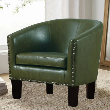 #For Living Room Chairs with Club Style Barrel for Gaming Armchairs for Bedroom, Standard, Espresso Leather