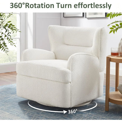 Swivel Accent Chair,Modern 31.50 Upholstered Armchair, Comfy Accent Chair for Living Room,Bedroom, Corner, Reading