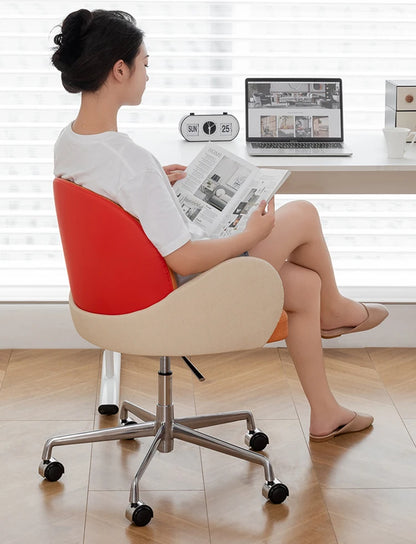 Roller Armrest Office Chair Yellow Soft Modern Study High Swivel Office Chair Ergonomic Relaxing Silla De Escritorio Furniture