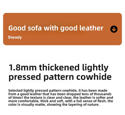 Color sofa American retro oil wax leather living room straight row small apartment brown