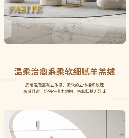 Nordic fabric sofa living room modern simple small apartment light luxury arc creative technology cloth