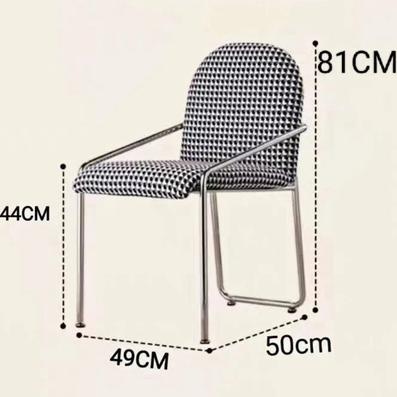 Dining Chair Retro Design Single Leisure Chair High Leg Rest  Armchair Morden  Furniture