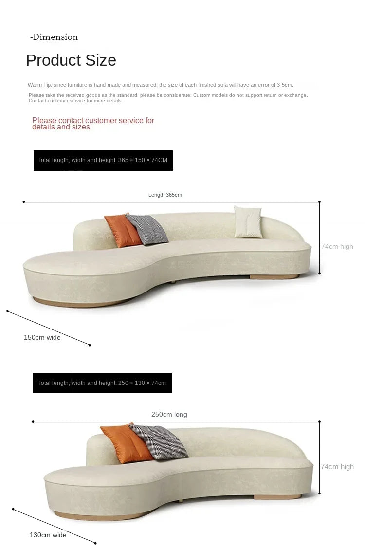 yA38 Modern simple light luxury curved fabric sofa, reception negotiation hall beauty salon semicircular combination