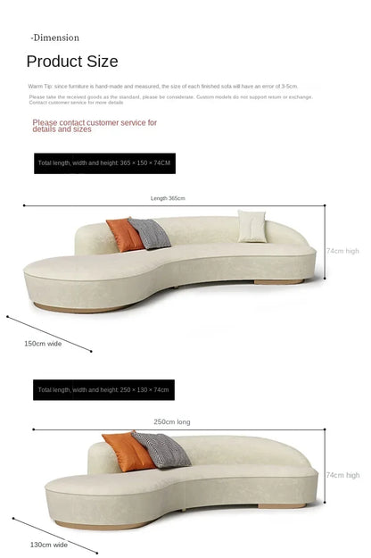 yA38 Modern simple light luxury curved fabric sofa, reception negotiation hall beauty salon semicircular combination