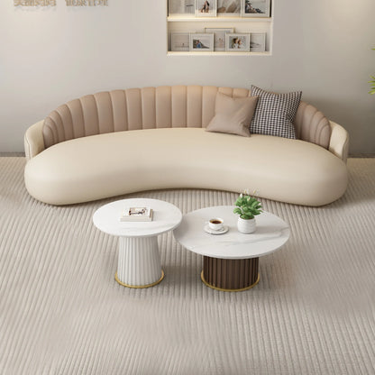 Light luxury comfortable clothing store, beauty salon rest area, lobby reception office, arc negotiation sofa