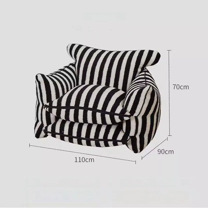 MOMO Simple Household Living Room Leisure Lazy Sofa Net Red Striped Bedroom Tatami Creative Backrest Chaise Longue