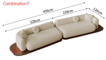 #Modern Modular Sectional Sofa for Living Room Cloud Soft Fabric Comfy Sleeper Couch Customizable Home Furniture