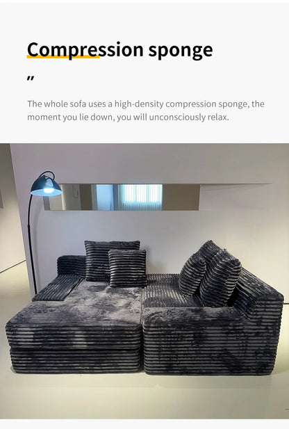 Family Minimalist Compression Sofa Luxury Sectional Italian Multifunctional Compression Sofa Relaxing Recliner Divano Furniture
