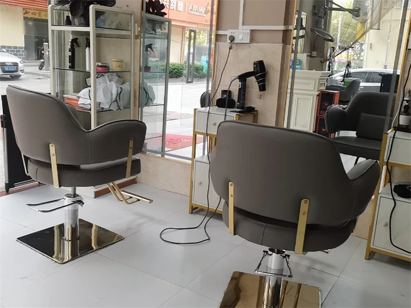 Light Luxury Barber Chairs Hair Salon Special Liftable Barber Chair European Simple Salon Furniture Hairdressing Salon Chairs Y
