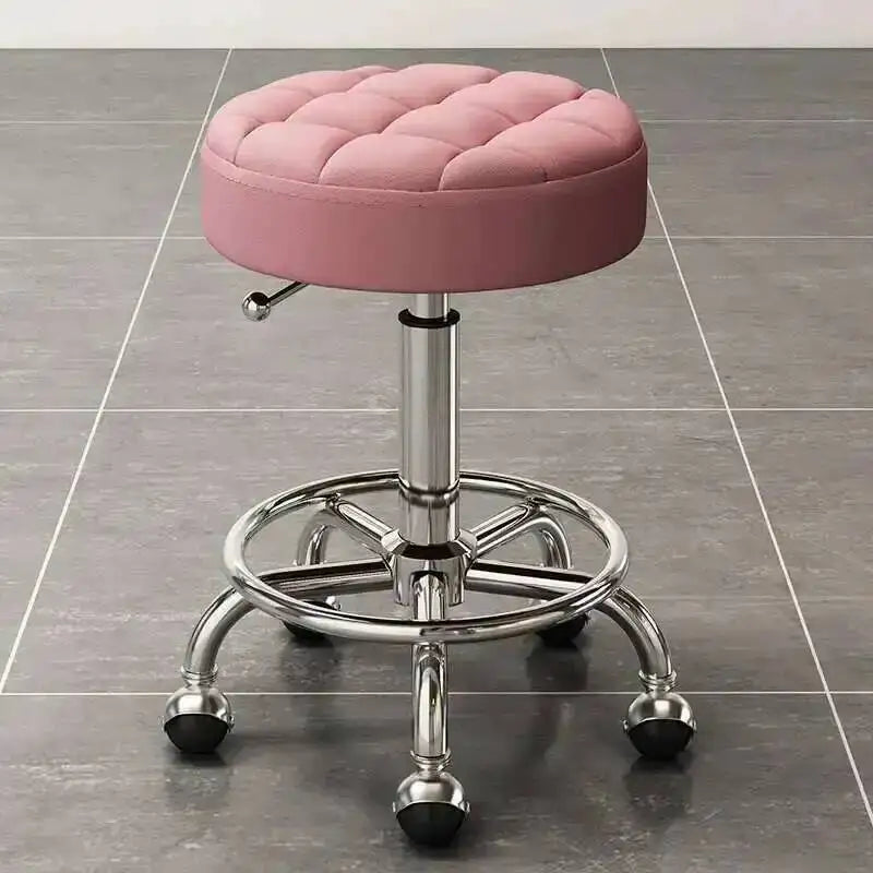 Barber Hairdressing Salon Chairs Gold Beauty Makeup Chair Furniture Office Desk Stool With Wheels Swivel Lifting Round Stools