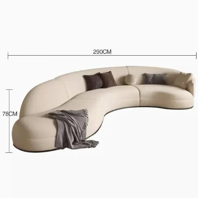 Y48 Nordic living room curved designer sofa hotel lobby multi-person combination sofa