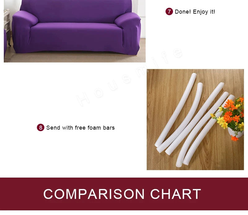 Elastic Solid Color Sofa Cover for Living Room All-inclusive Spandex Couch Cover Sectional Furniture Slipcover 1/2/3/4 Seater