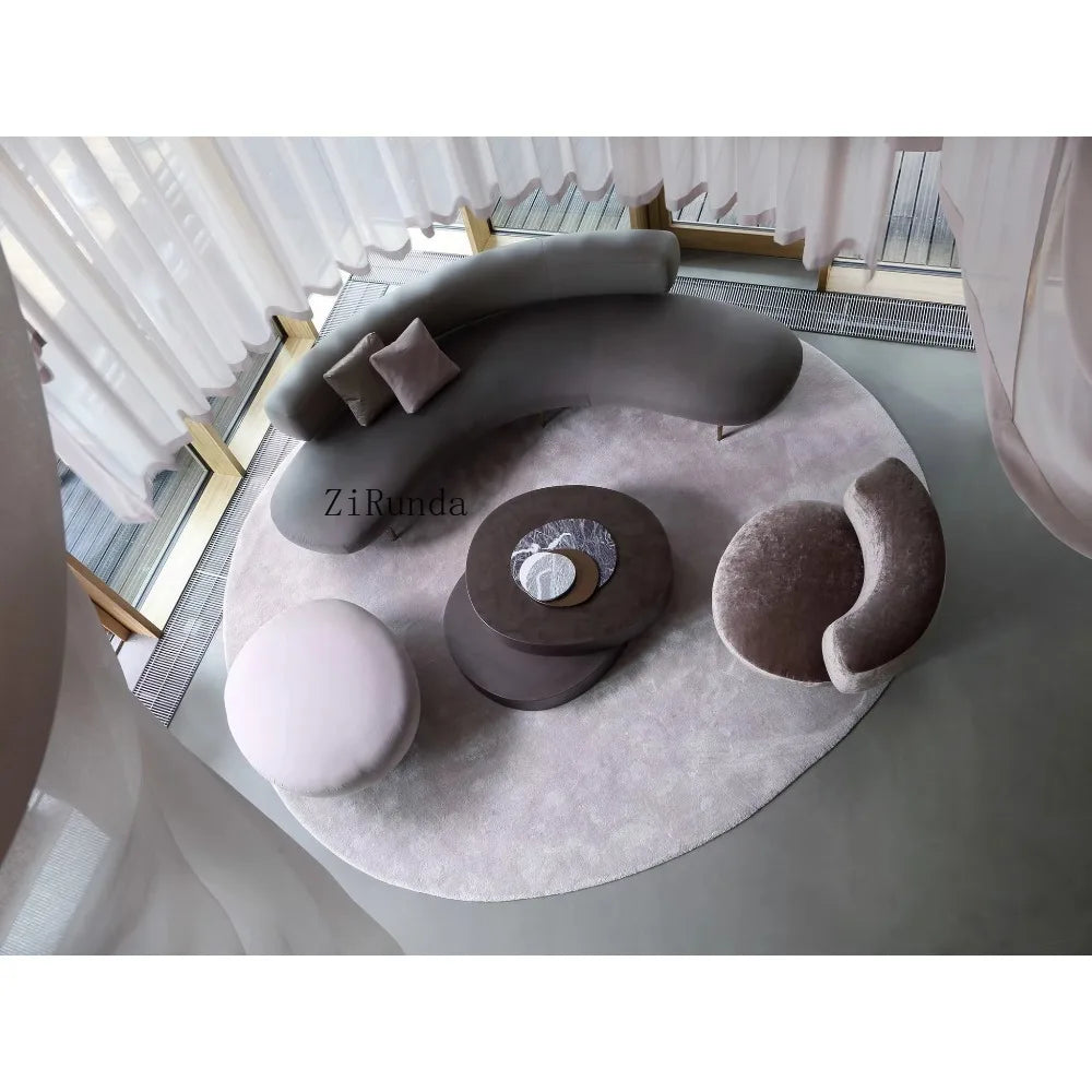 Stainless steel coffee table hotel decoration living room villa central table
