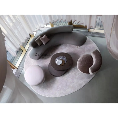 Stainless steel coffee table hotel decoration living room villa central table
