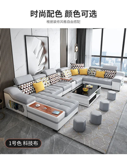 LL Modern Minimalist Living Room Sofas Sectional Lazy Nordic Leather Sofas Designer Lounge Curved Divano Lounge Suite Furniture