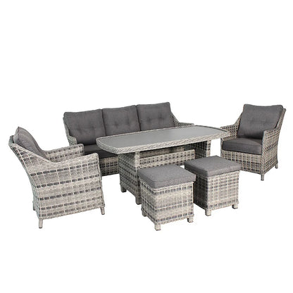 Modern high-quality PE wicker mixed woven rattan furniture garden outdoor sofa set catering hotel park courtyard