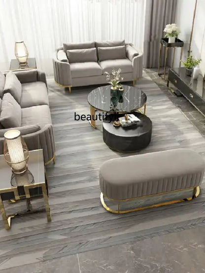 Asmt51 ss Nordic light luxury fabric sofa combination hotel clubhouse clothing store living room high-end sofa chair