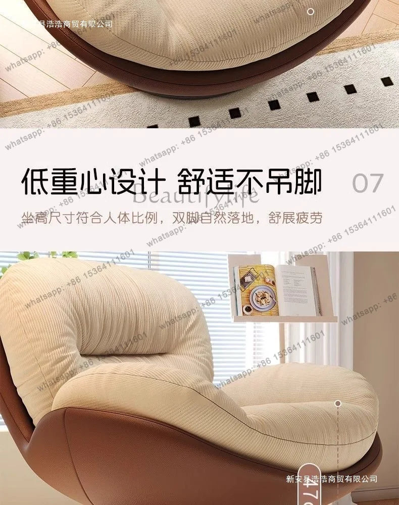 Lazy Sofa Rotating Eggshell Chair Rocking Chair Recliner Balcony Household Sleepable Leisure Single Sofa Nest Chair Schlafsofa