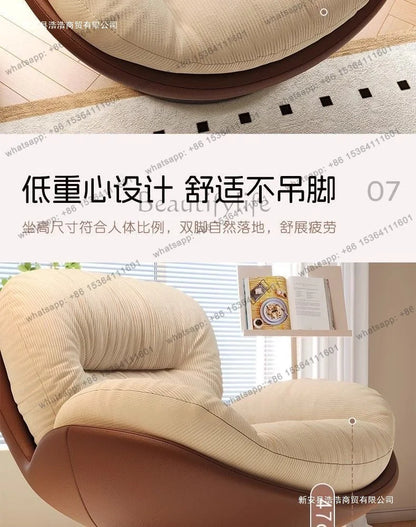 Lazy Sofa Rotating Eggshell Chair Rocking Chair Recliner Balcony Household Sleepable Leisure Single Sofa Nest Chair Schlafsofa