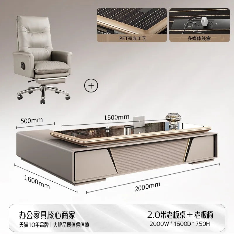 Bedroom Computer Office Desk Cheap Computer Gaming Drawer Conference Office Desk Reception Space Saving Tavolo Salon Furniture