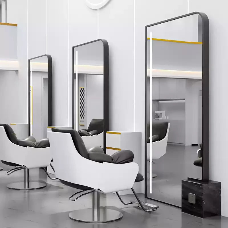 HJ Barber Shop Mirror Quick Cut Special Mirror Hair Salon Internet celebrity hair salon Full Lamp Mirror