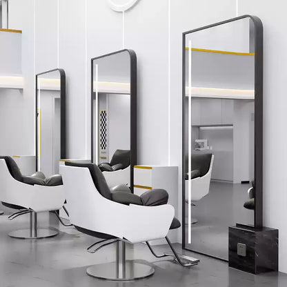 HJ Barber Shop Mirror Quick Cut Special Mirror Hair Salon Internet celebrity hair salon Full Lamp Mirror