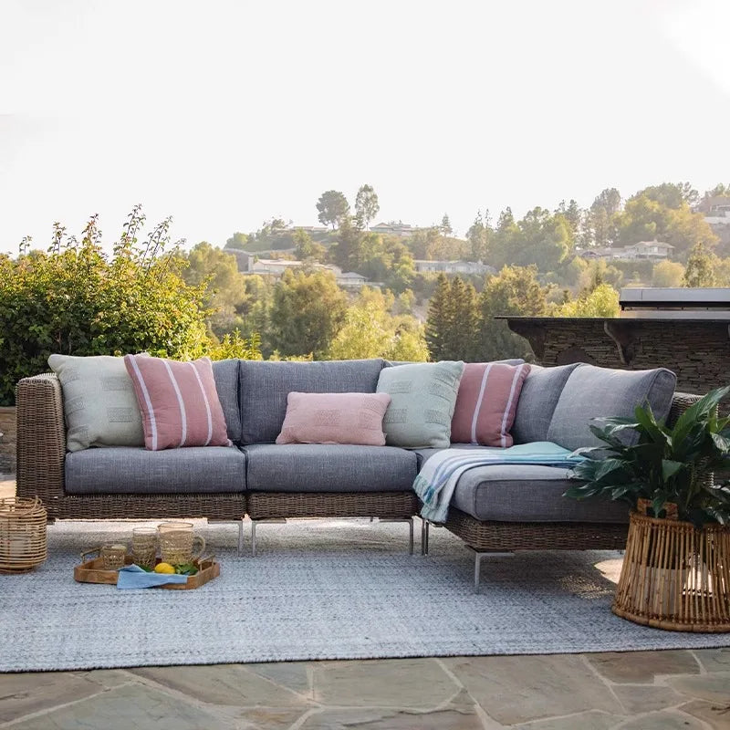 Outdoor rattan sofa outdoor rattan garden homestay sofa furniture