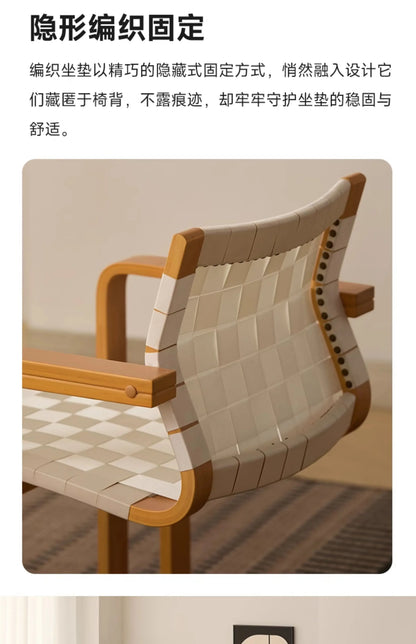 ZZ dining chair solid wood armrest home dining table retro back chair furniture home