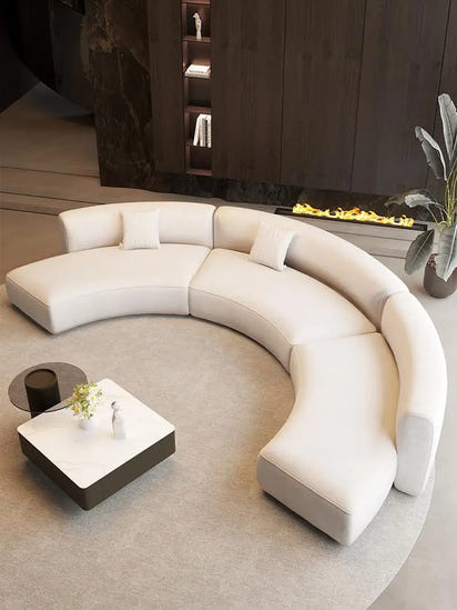 Semicircular curved special-shaped business sofa set Light luxury sales office Negotiate hotel lobby lounge area Reception