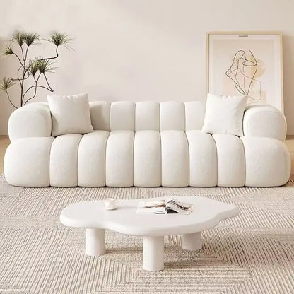 French style, cream style, Nordic, minimalist, fabric, sofa, living room, small apartment