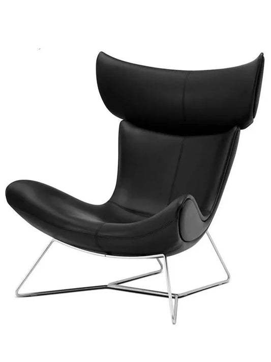 ￥#Nordic Finished Designer Living Room Lounge Imola Recliner Single Sofa Chair and Ottoman