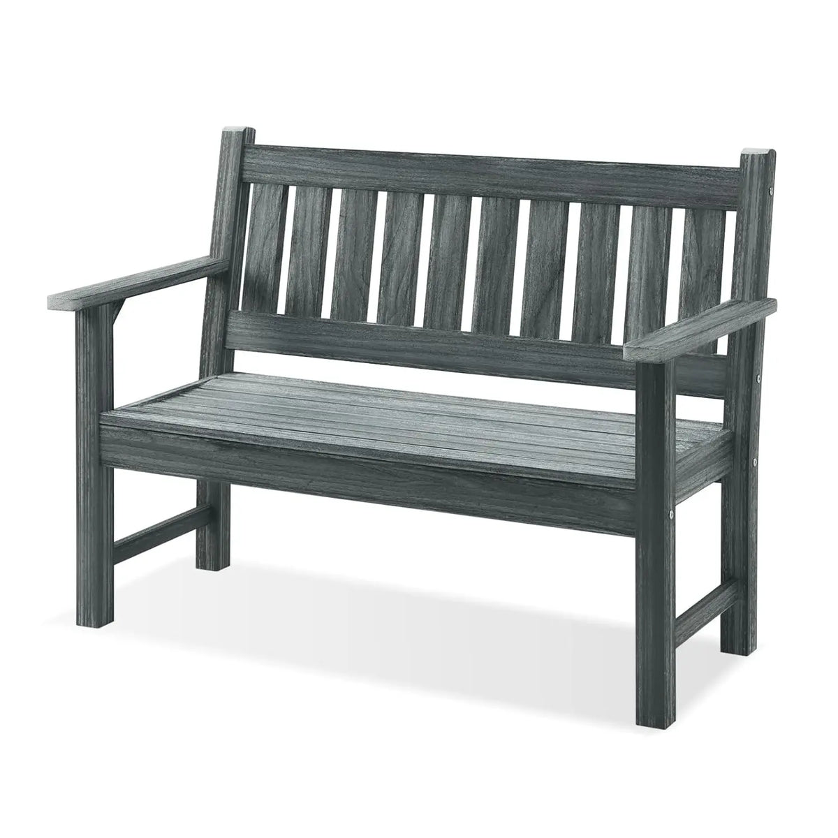 Outdoor Bench, 2-Person Garden Bench, Poly Lumber Patio Bench for Outdoors, Porch, and Park (Brown), Customized