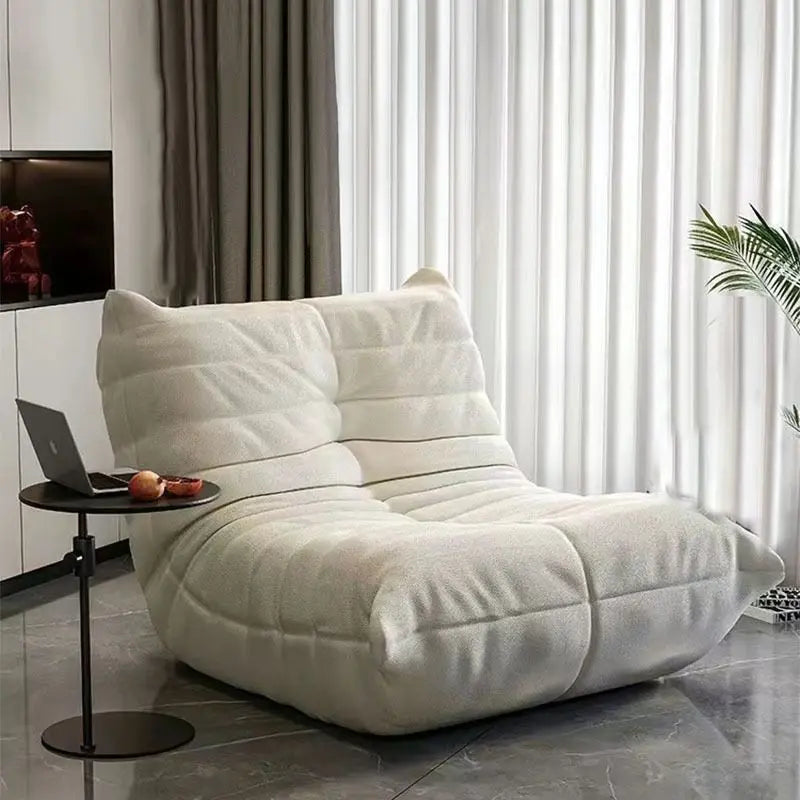 Lazy sofa, togo caterpillar sofa, light luxury, simple Internet celebrity creative chair, suede freehand space recliner
