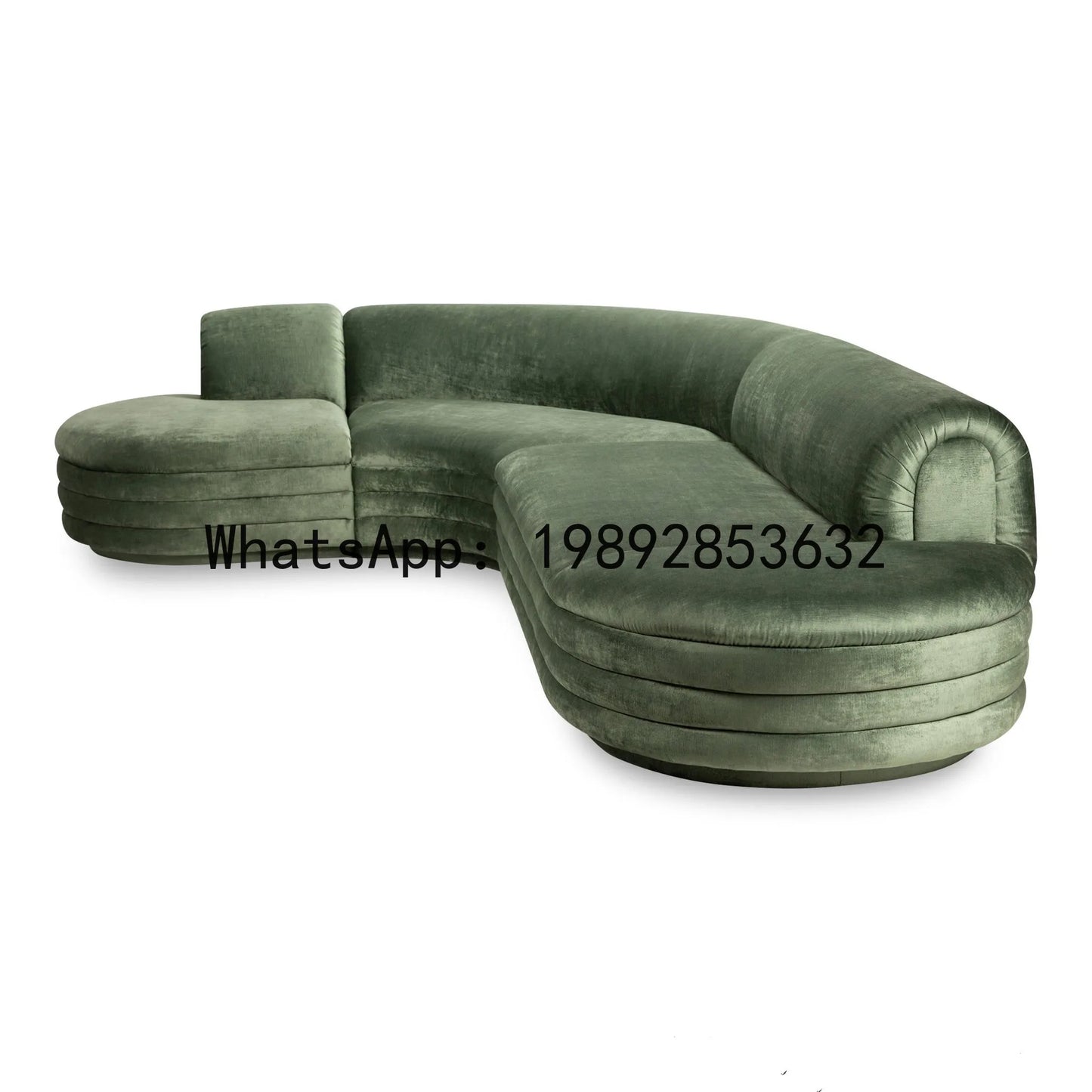 XL Nordic Light Luxury Curved Fabric Irregular Living Room Beauty Salon Modern Simple Sofa