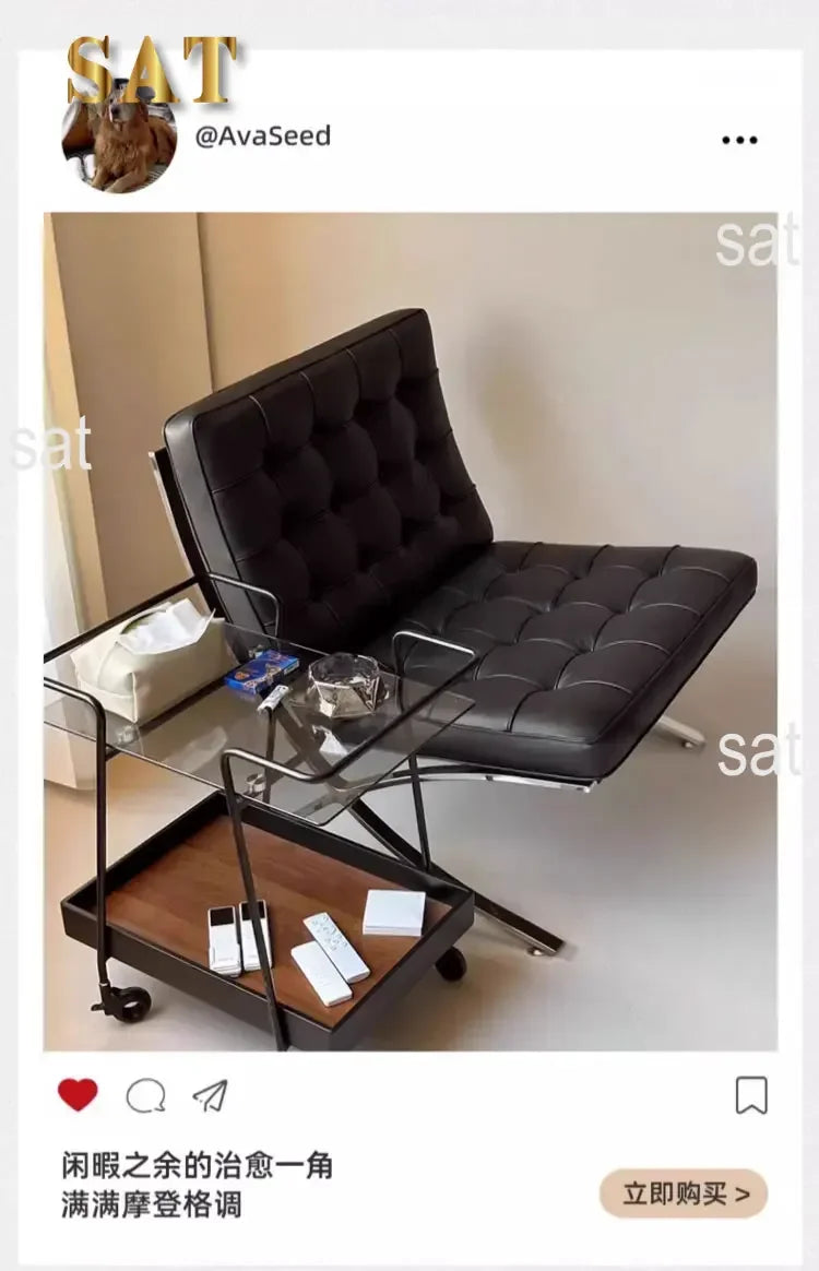 Balcony Throne Relax Reading Modern Room Decor Fashion Chairs Black Metal Living Room Chairs Comfortable Sillones Home Design