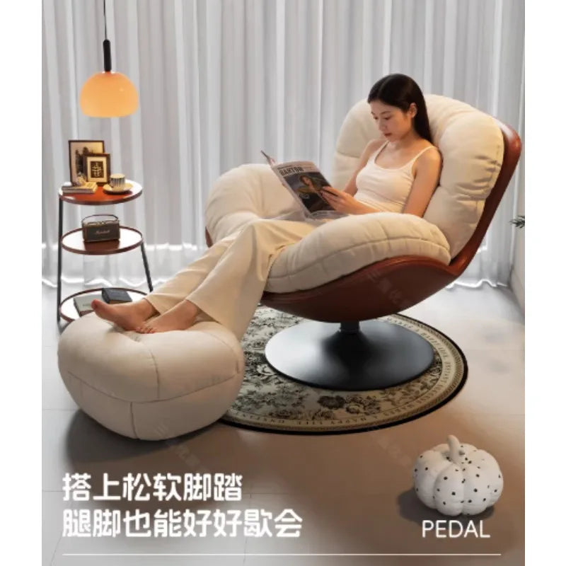 Lazy Sofa Rotating Egg Chair Rocking Recliner for Balcony Home Leisure