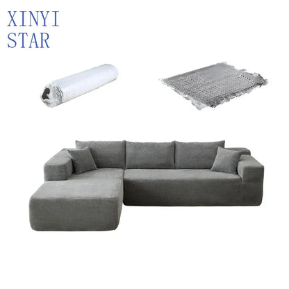 Modular Sectional Sofa Couch Compression Packing Sofa L-Shape Modular Sectional Sofa With Chaise No Assembly Required