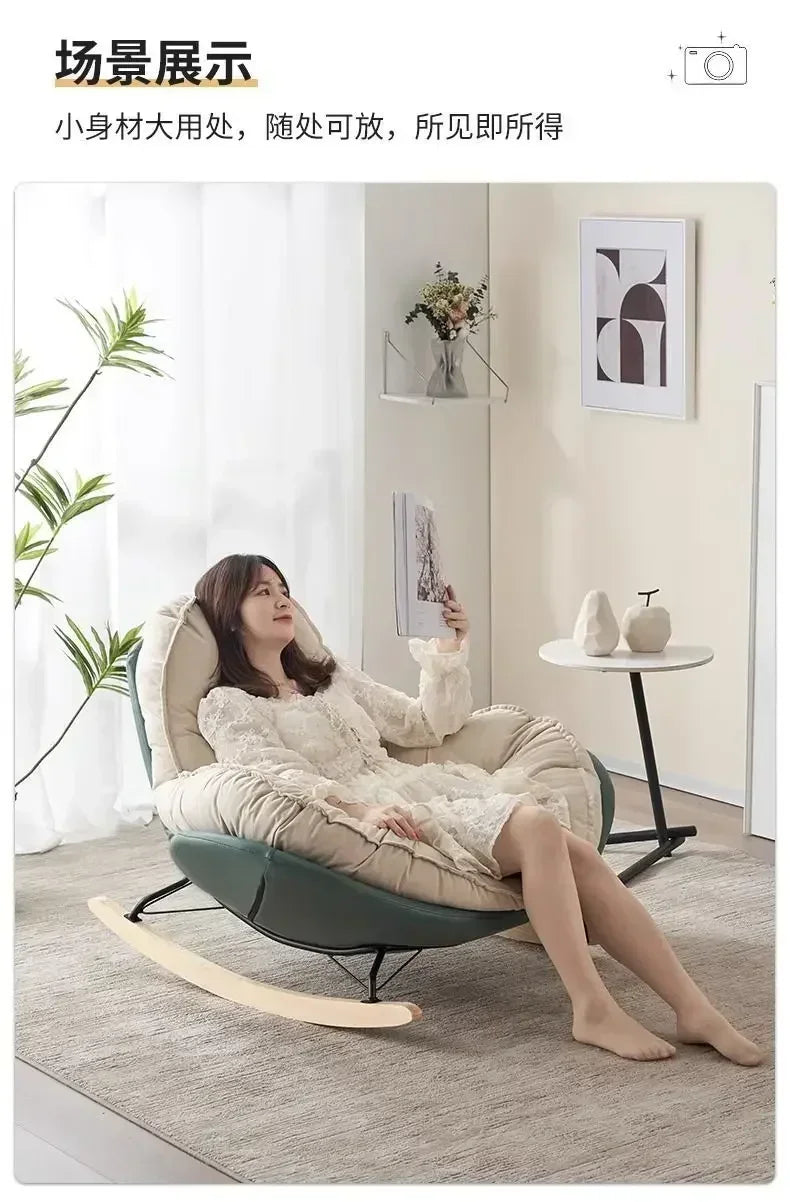 Lazy Couch Penguin Rocking Chair Indoor Leisure Rocking Chair Lounge Chair Rocking Daybed Adult Lounge Snail Balcony Home Egg