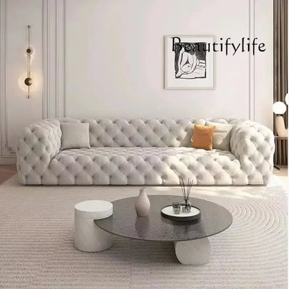 X Italian Fabric Living Room Sofas Beige Sleep Twin Designer Lazy Double Sofas Bedroom Lounges Canape Salon House Accessories