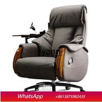 LTT electric reclining leather home comfortable swivel chair light luxury business office high-end seat chair