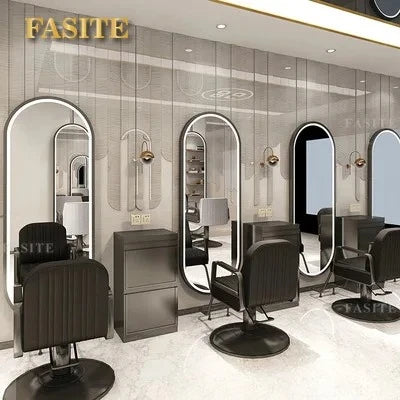 Beauty Barber Shop Mirror Frameless Barber Shop Internet celebrity hair salon