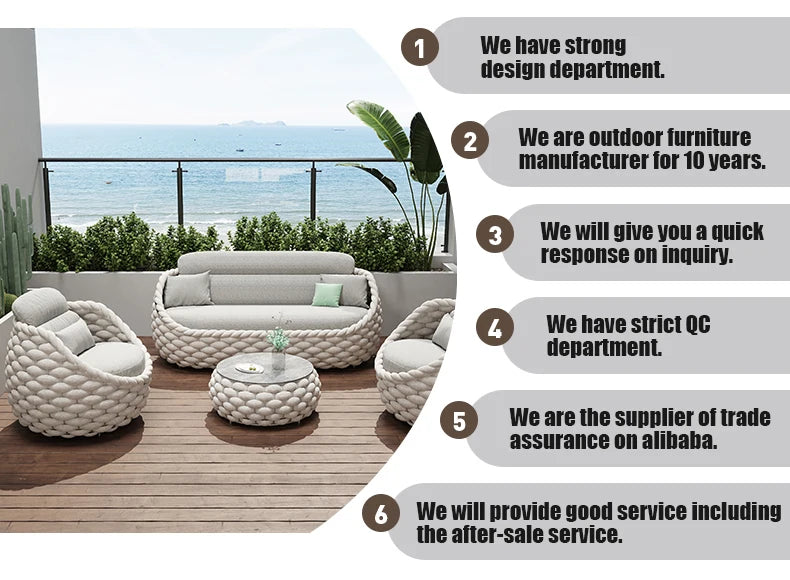 High Quality Wicker Patio Furniture  Rattan Garden Sofa Garden Furniture Set